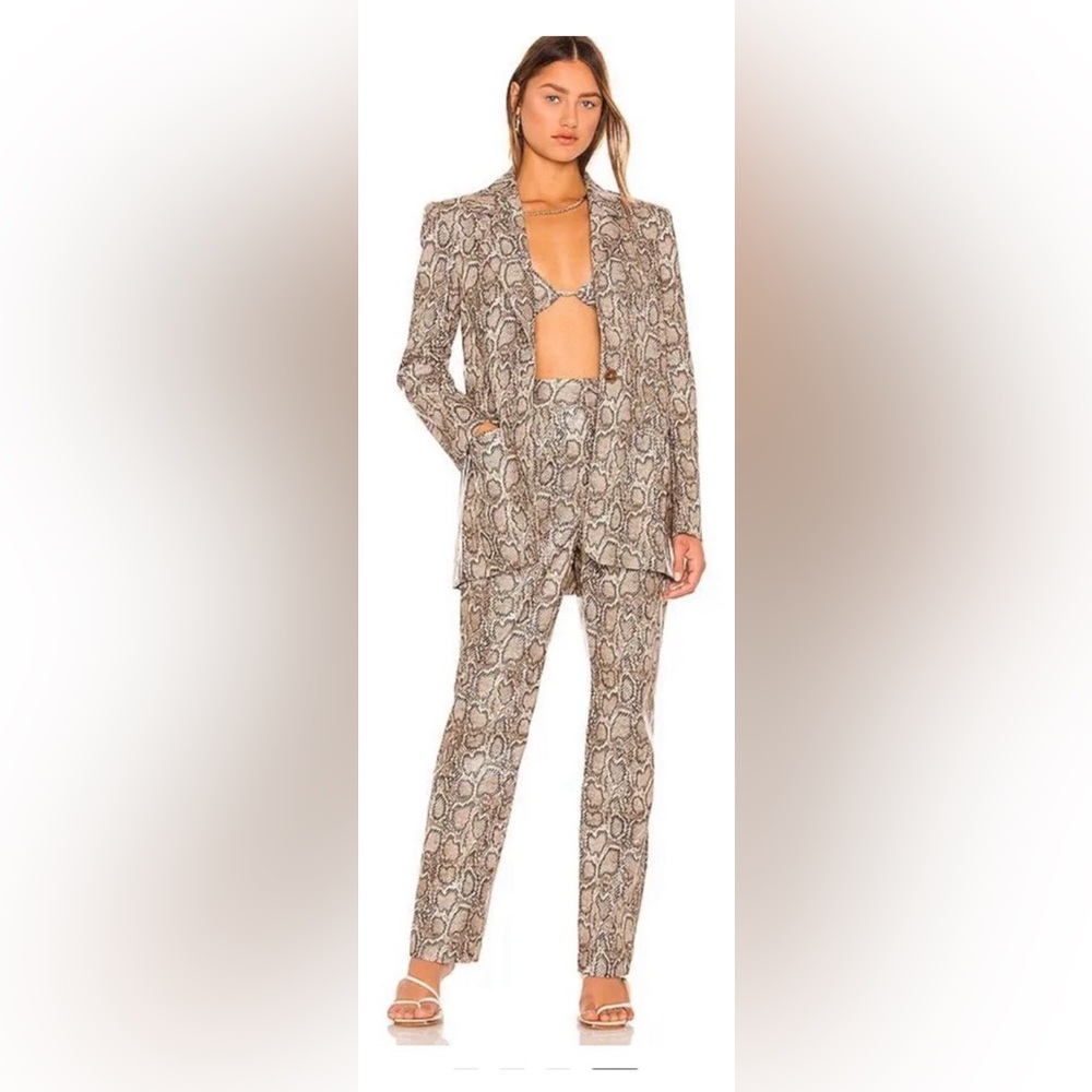 Ronny Kobo snakeskin highwaisted Marley pants